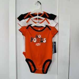 Oklahoma State University Baby 3 piece onesies 18 months